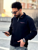 نیم زیپ چاپدار مردانه نخ پنبه