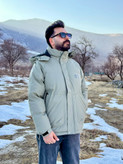 کاپشن تیوپی چرم o.L Gonglue کلاه جداشو