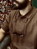 پولوشرت ریلی یقه شکاری ZARA