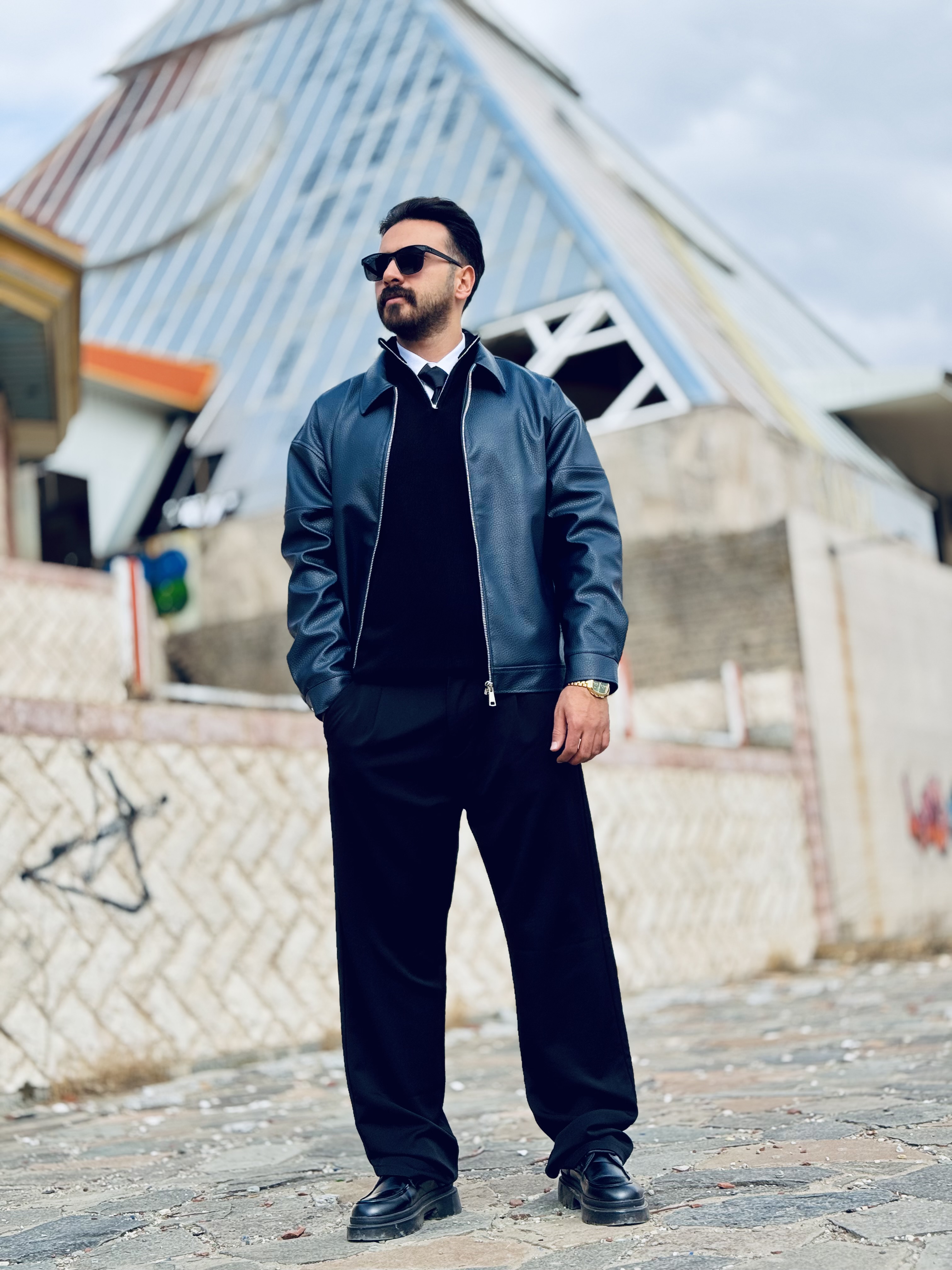 شلوار پارچه ای  نیم بگ روناک جین